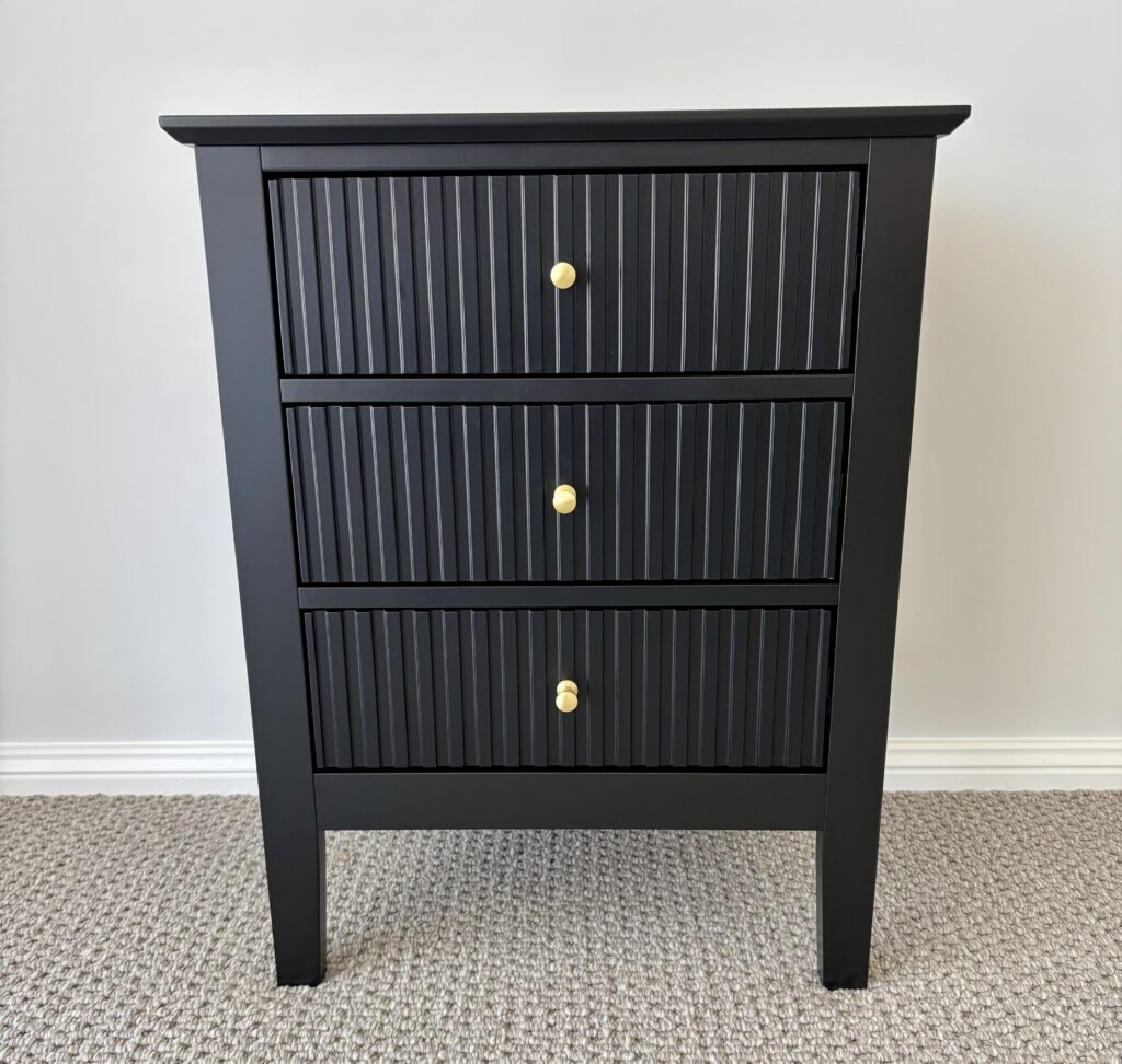 Brosa Zara Fluted 3 Drawer Side Table